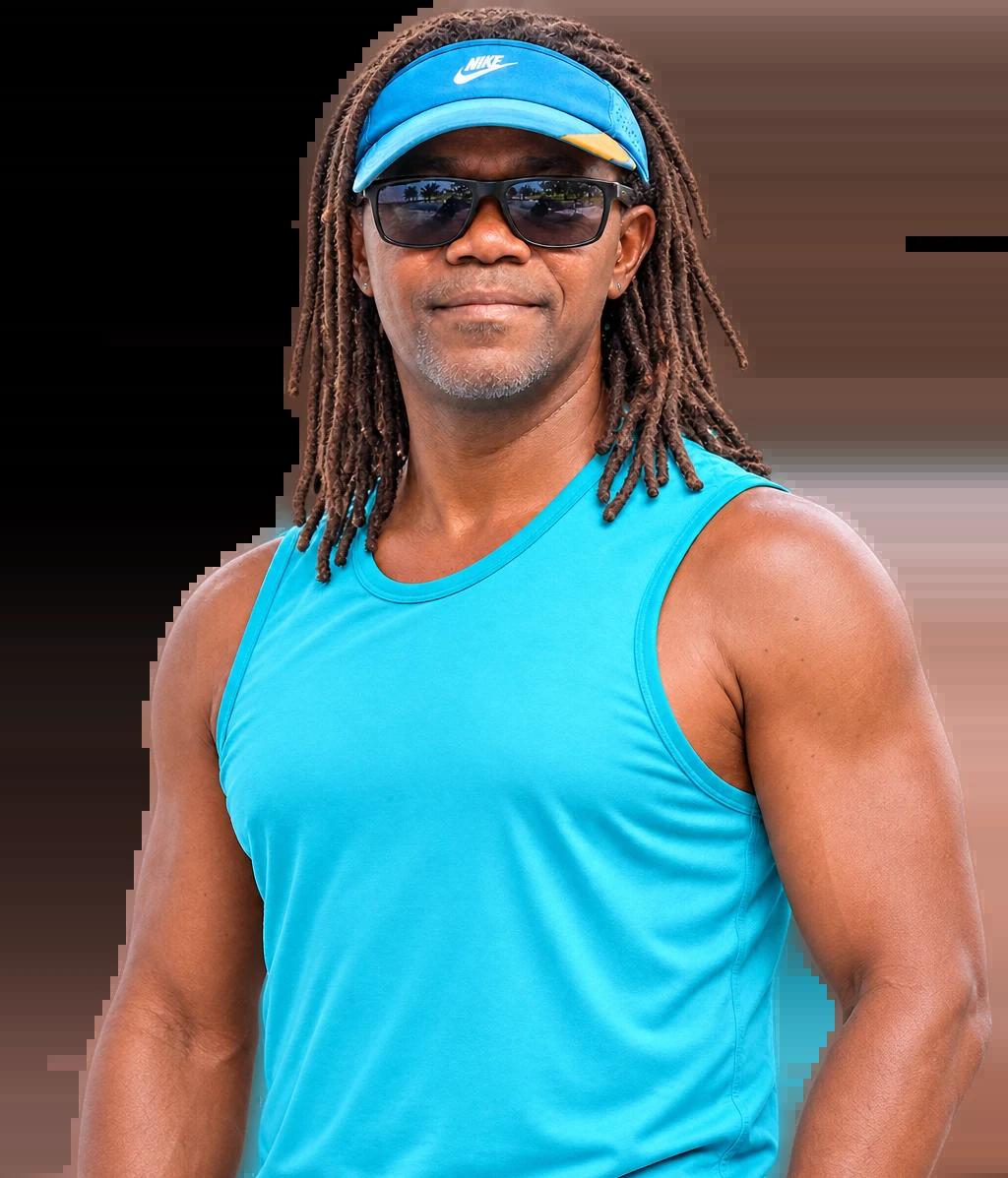 José Renato Calixto com roupa esportiva